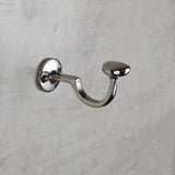 Polished Nickel Wall Hook - Handmade Solid Towel, Coat Hanger Hook