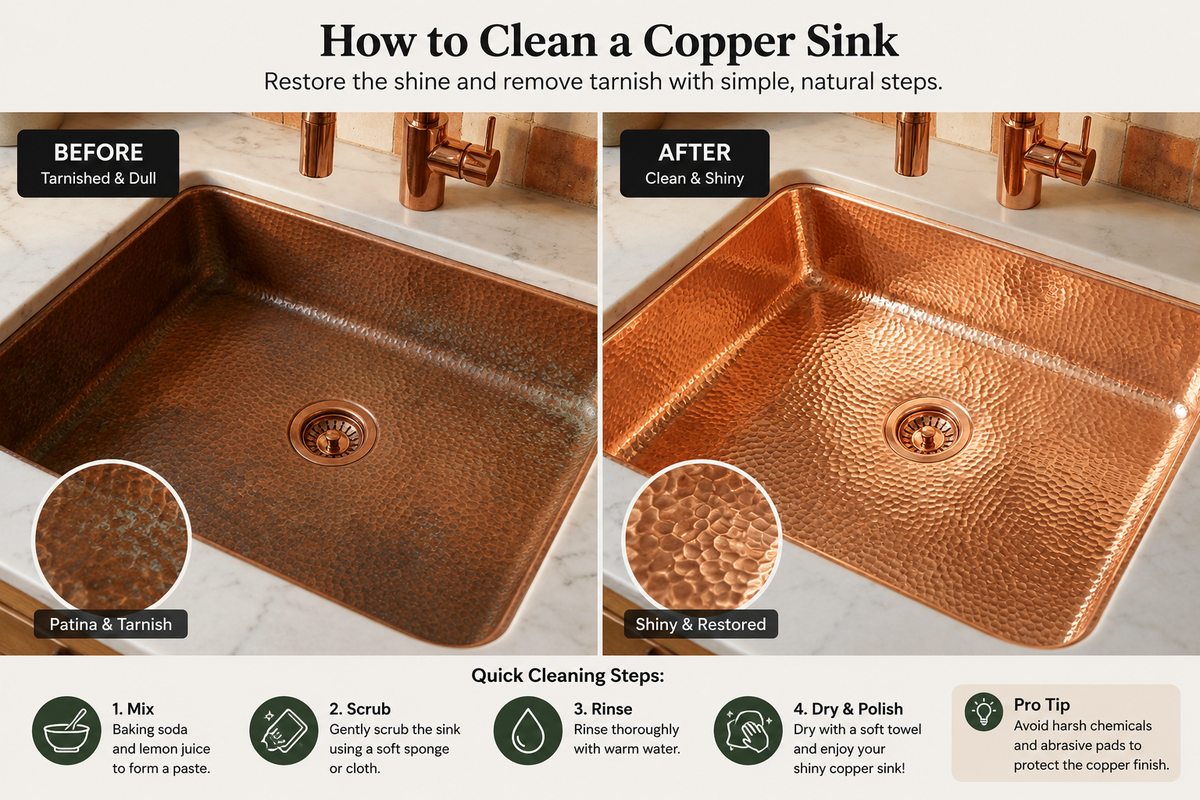How to Clean a Copper Sink