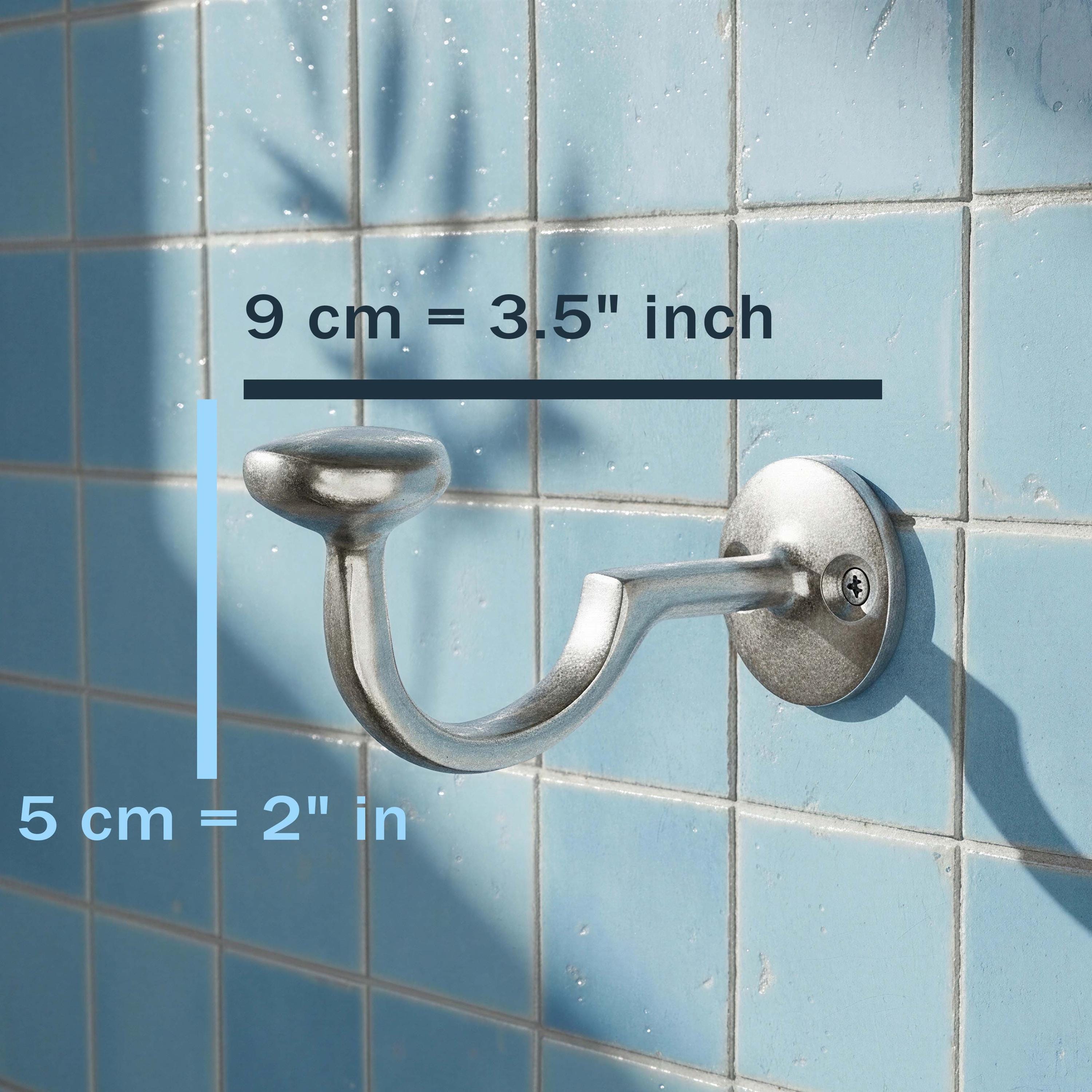 Solid Polished Nickel Wall Hook: Handmade Coat & Towel Hook