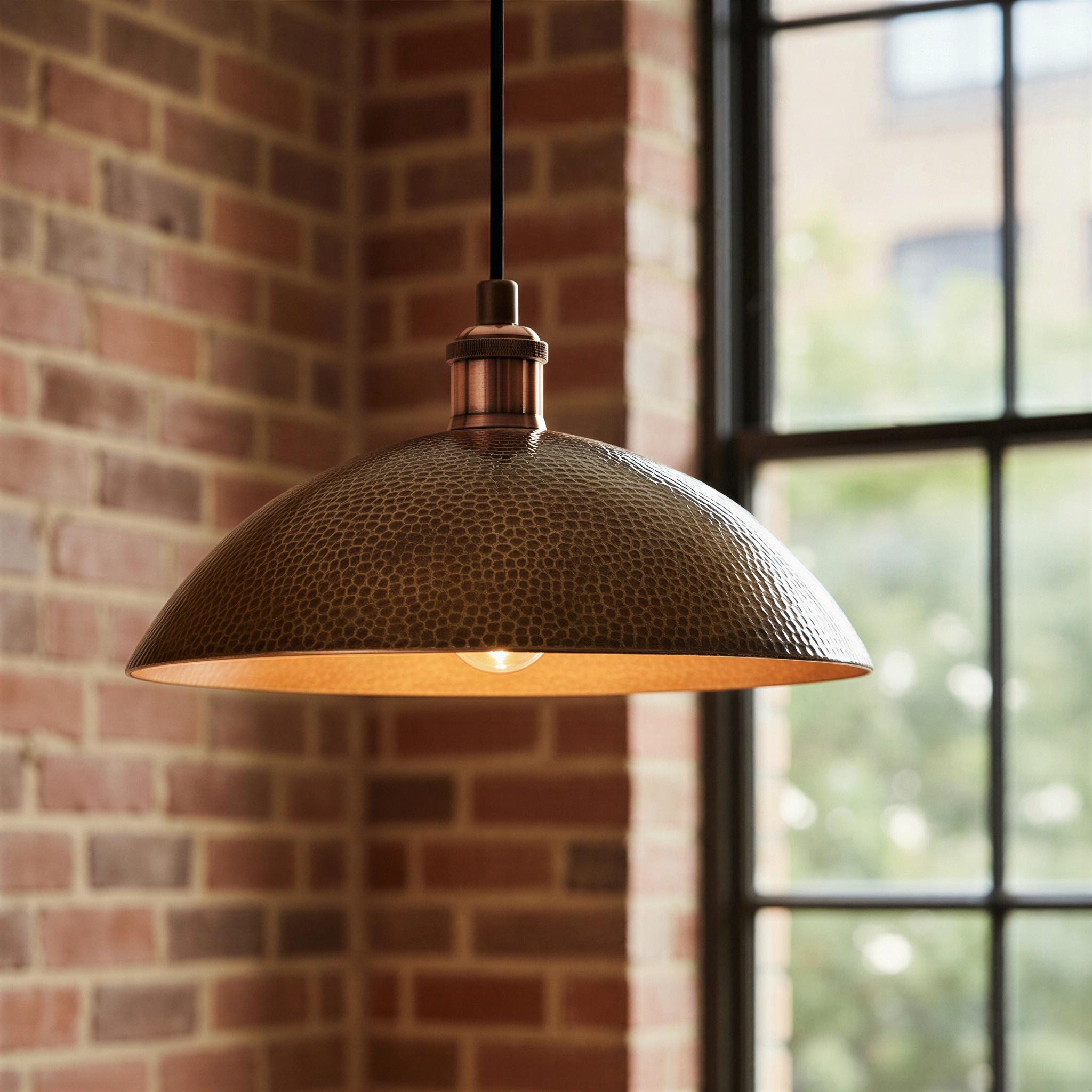 Set of 2 Copper Dome Pendant – Aged Copper Hanging Lights