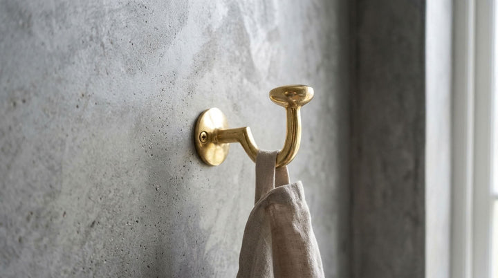 Classic Solid Brass Double Wall Hook – detail view 3