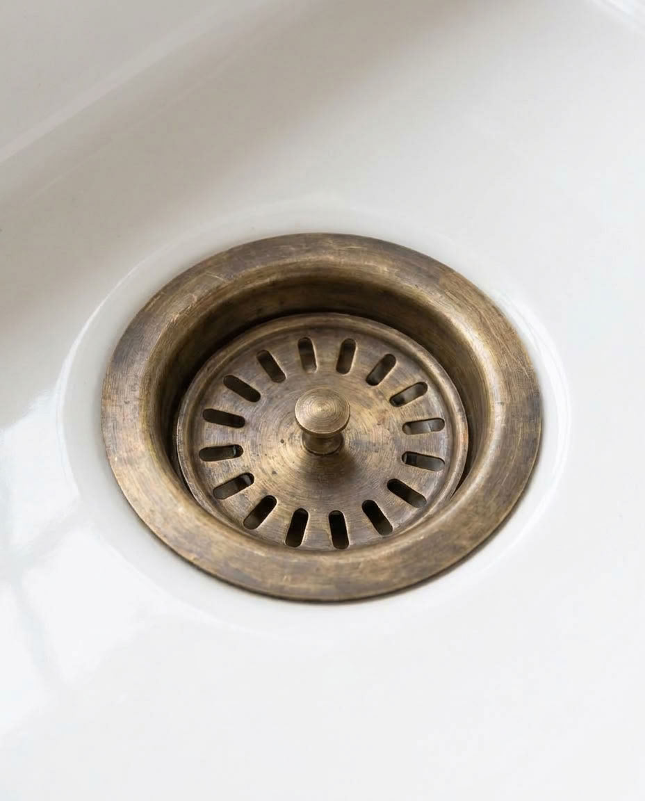 Unlacquered Brass Kitchen Sink Drain Strainer – detail view 5