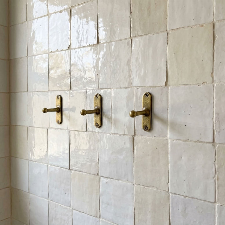 Solid Brass Kitchen Hook Rack for Utensils & Towels – main product view