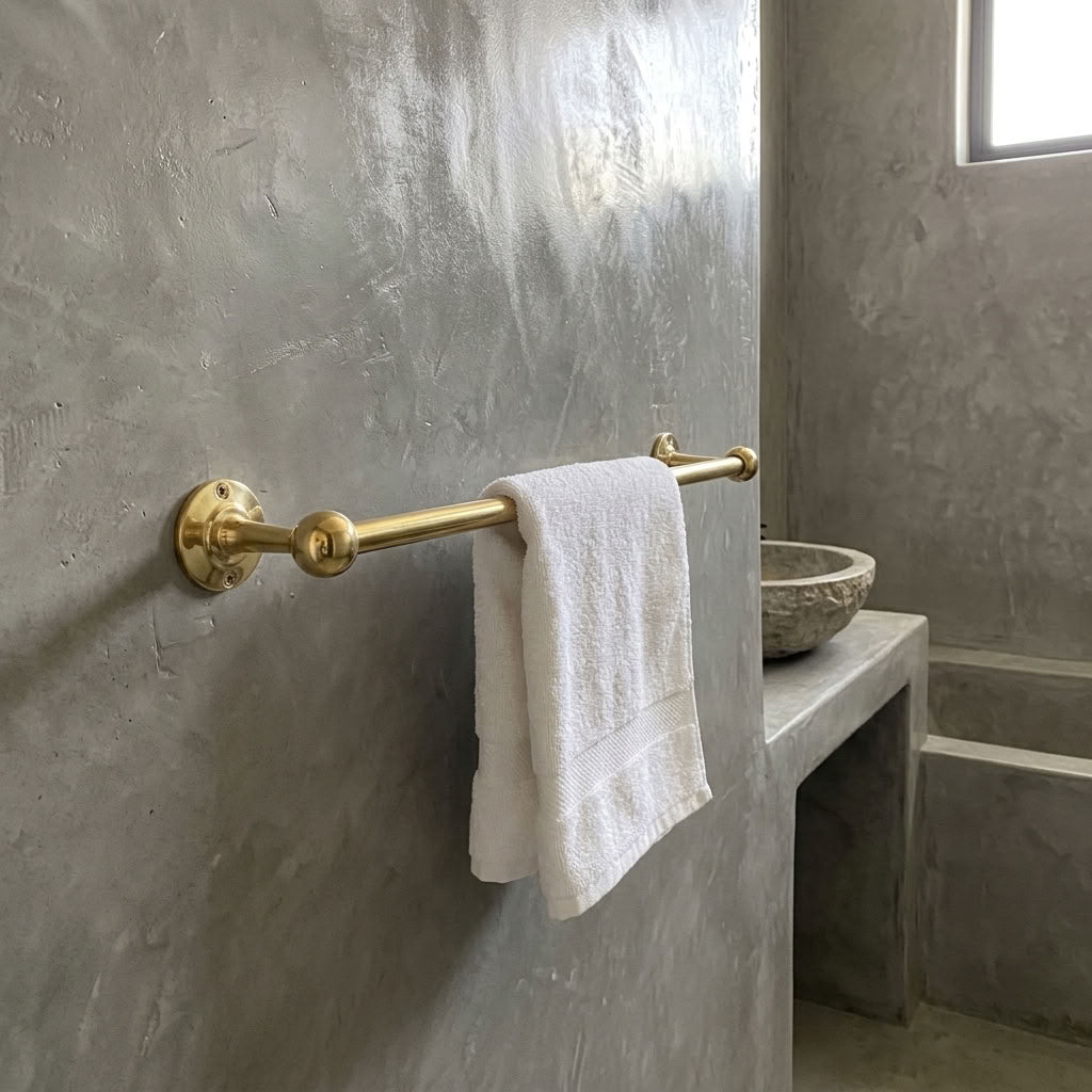 Classic Solid Brass Towel Bar, Wall Mounted – main product view