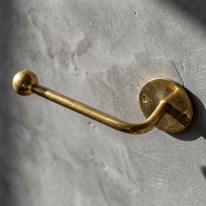 Minimalist Solid Brass Toilet Paper Holder – detail view 5