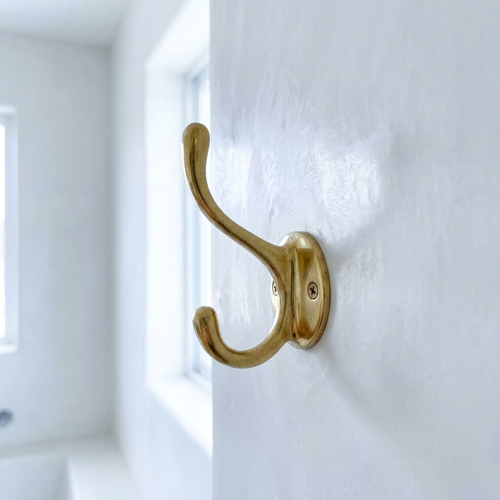 Decorative Scroll Solid Brass Wall Hook – main product view
