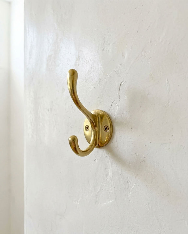 Decorative Scroll Solid Brass Wall Hook – detail view 2