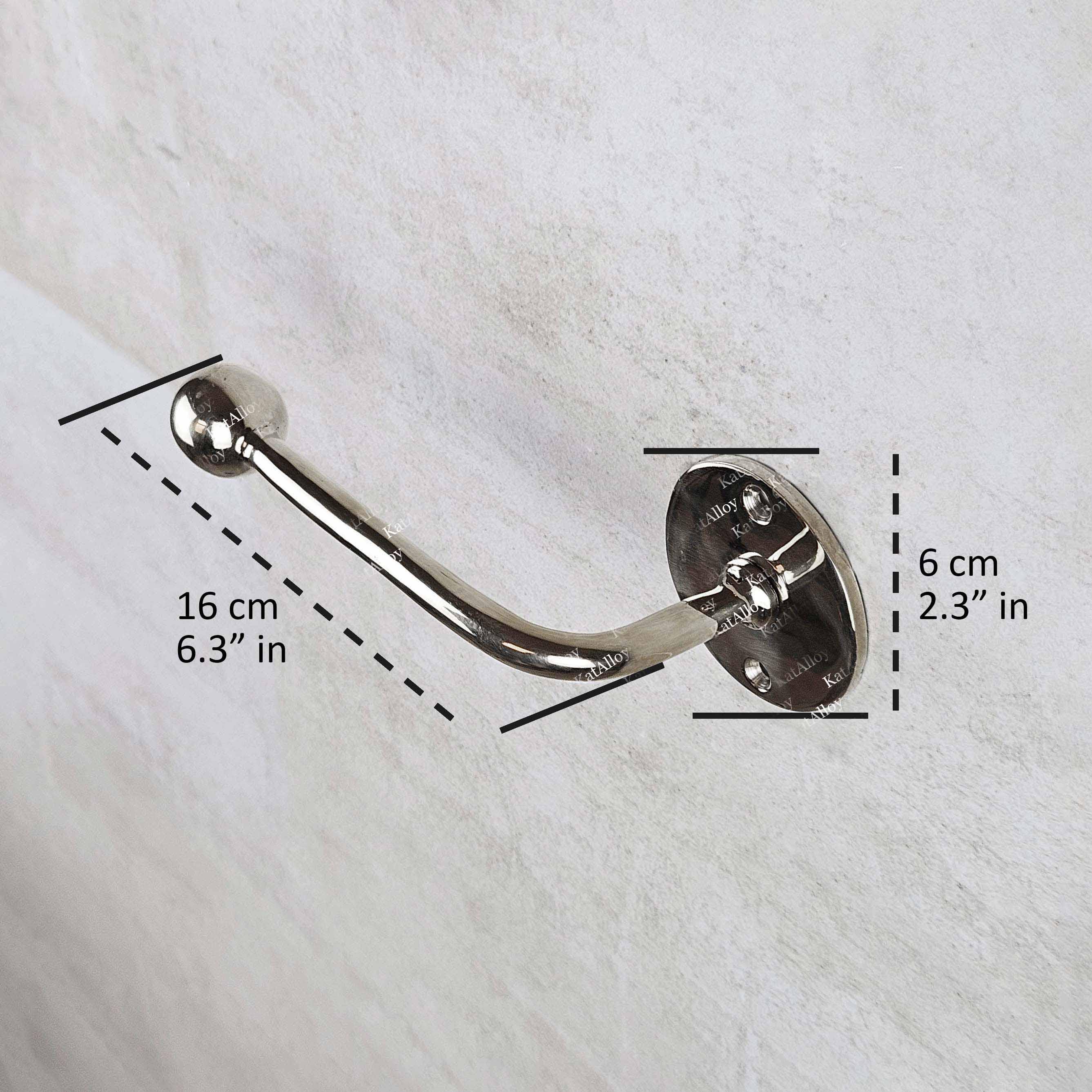 Solid Brass Polished Nickel Toilet Paper Holder | Handmade Tissue Holder for Bathroom