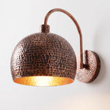Handmade Copper Wall Sconce – Wall Light with Fully Hammered Finish