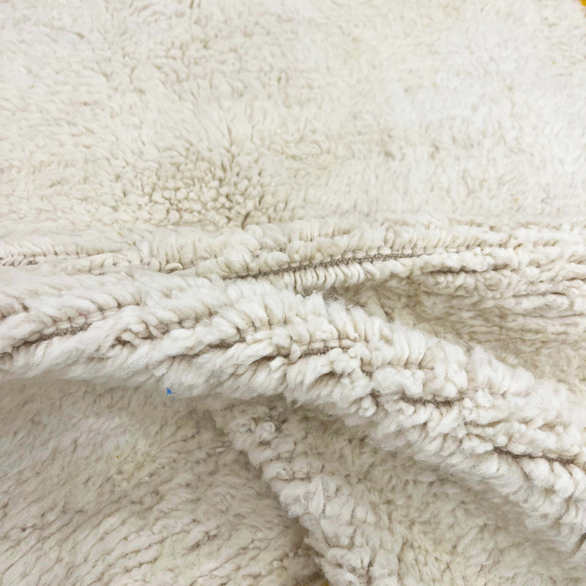 Diamond Tassel detail on a handmade Moroccan wool rug