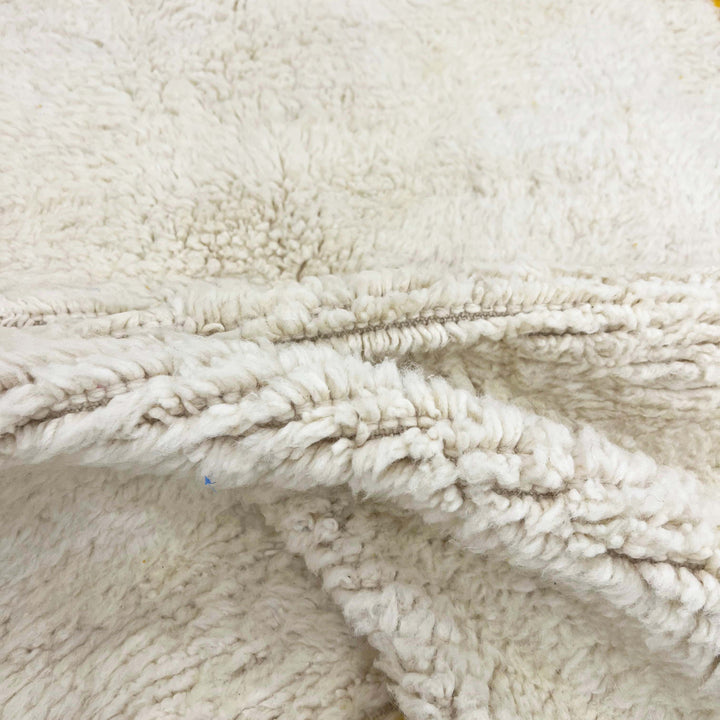 Diamond Tassel detail on a handmade Moroccan wool rug