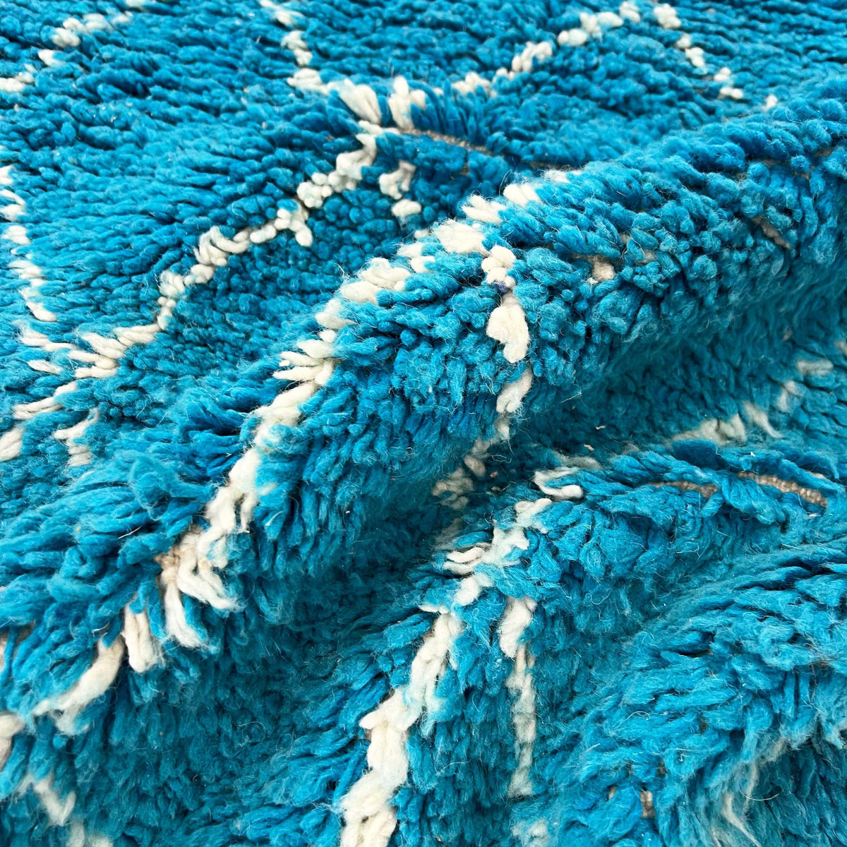 Alternative room view of Teal Diamond Beni Ourain Style Moroccan Wool Rug